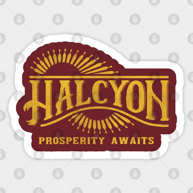 Halycon Logo | The Outer Worlds Sticker by threadbaregaming